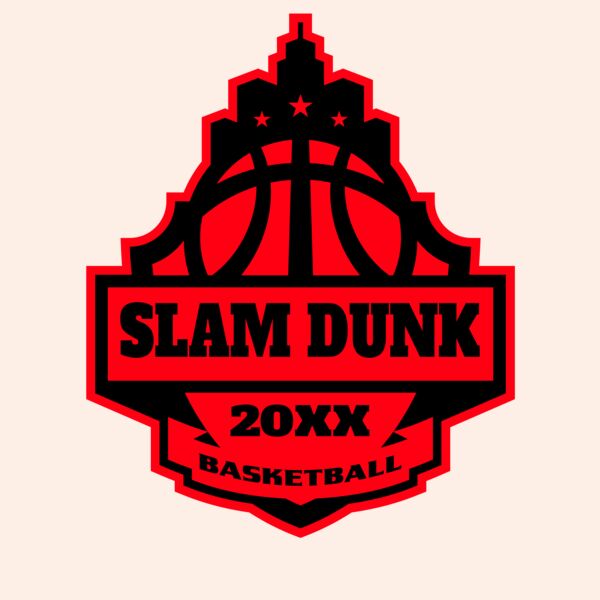 SLAM DUNK Basketball Logo Template Thumbnail