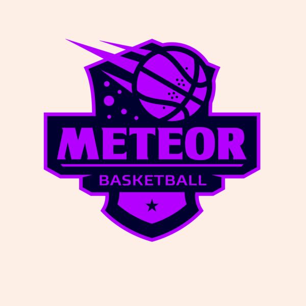 Meteor Basketball logo template Thumbnail