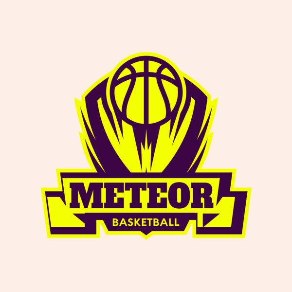Meteor Basketball Logo Template Thumbnail