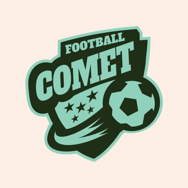 Comet Football logo template Thumbnail