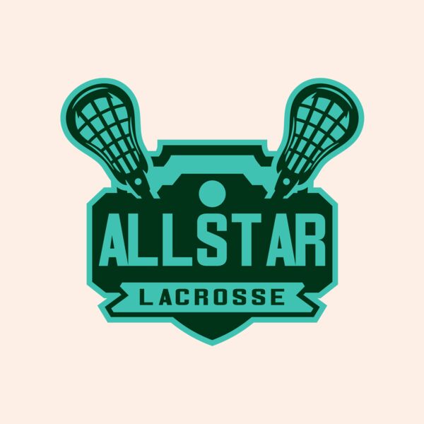 All stars Lacrosse Logo Template Thumbnail