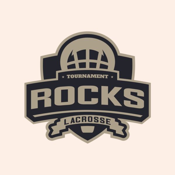 Rocks Tournament Lacrosse Logo Template Thumbnail