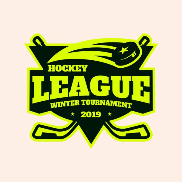 League Hockey Winter Tournament logo template Thumbnail