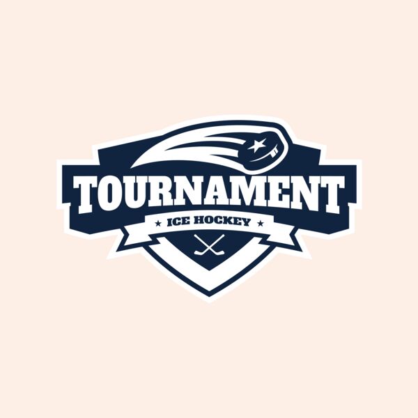 Tournament Ice Hockey logo template 02 Thumbnail