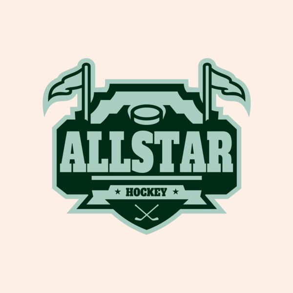 All Star Hockey Tournament logo template 02 Thumbnail