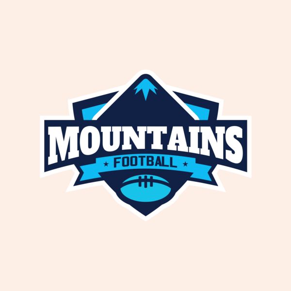 Mountains Football logo template Thumbnail
