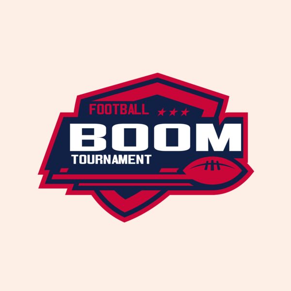 Boom Tournament Football logo template Thumbnail