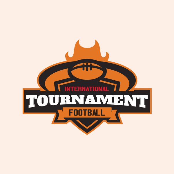 Tournament International Football logo template Thumbnail