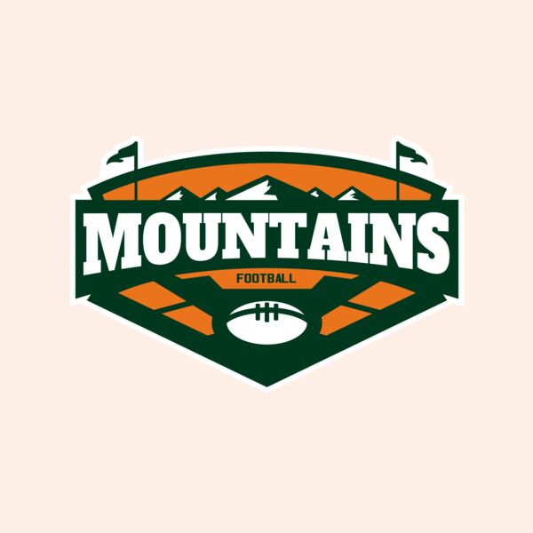 Mountains Football logo template 02 Thumbnail