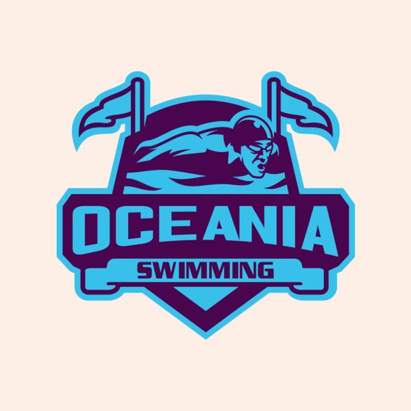 Oceania Swimming logo template Thumbnail