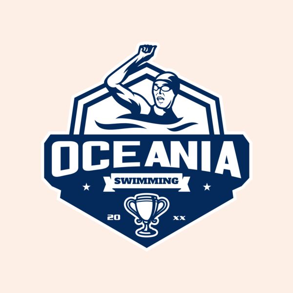 Oceania Swimming logo template Thumbnail