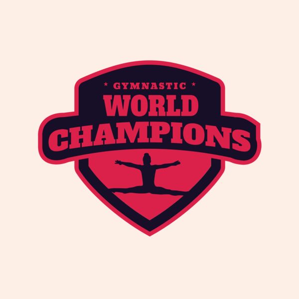 Gymnastic World Champions logo template Thumbnail