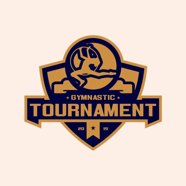 Gymnastic Tournament logo template 02 Thumbnail
