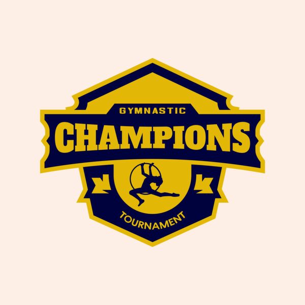 Champions Gymnastic Tournament logo template Thumbnail